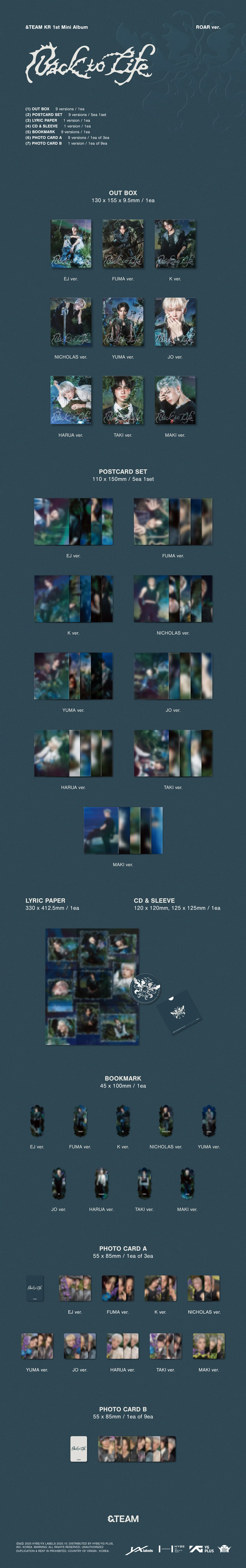 &team back to life roar zawartość