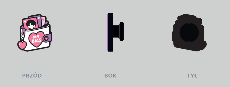 przypinka do butów typu Crocs binder MY BIAS kpop
