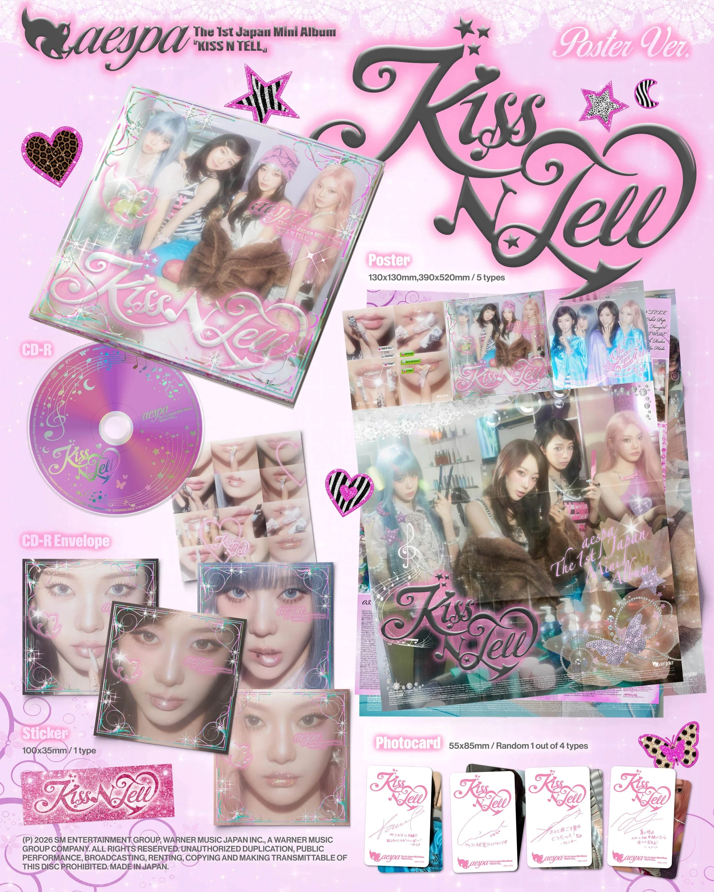 aespa kiss n tell poster zawartość