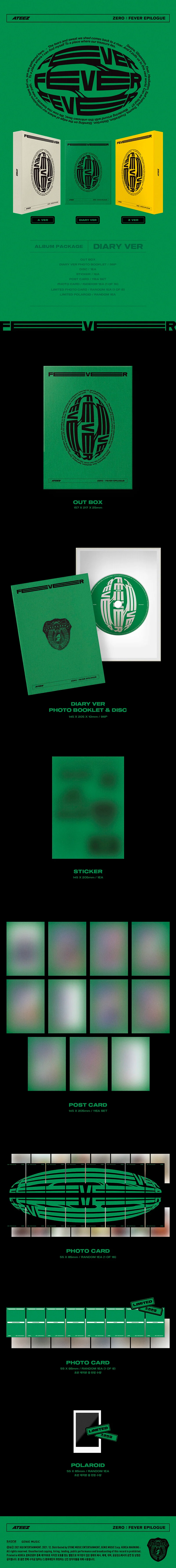 ateez zero fever epilogue special diary zawartość.webp
