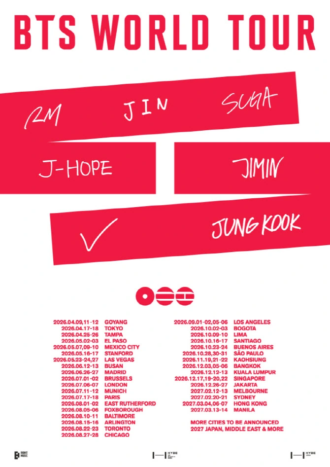 bts arirang tour 2026/27