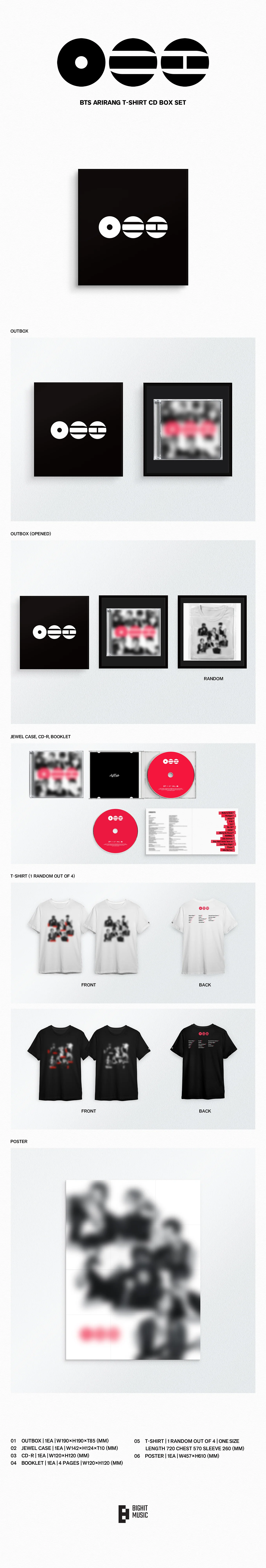 bts arirang tshirt zawartość