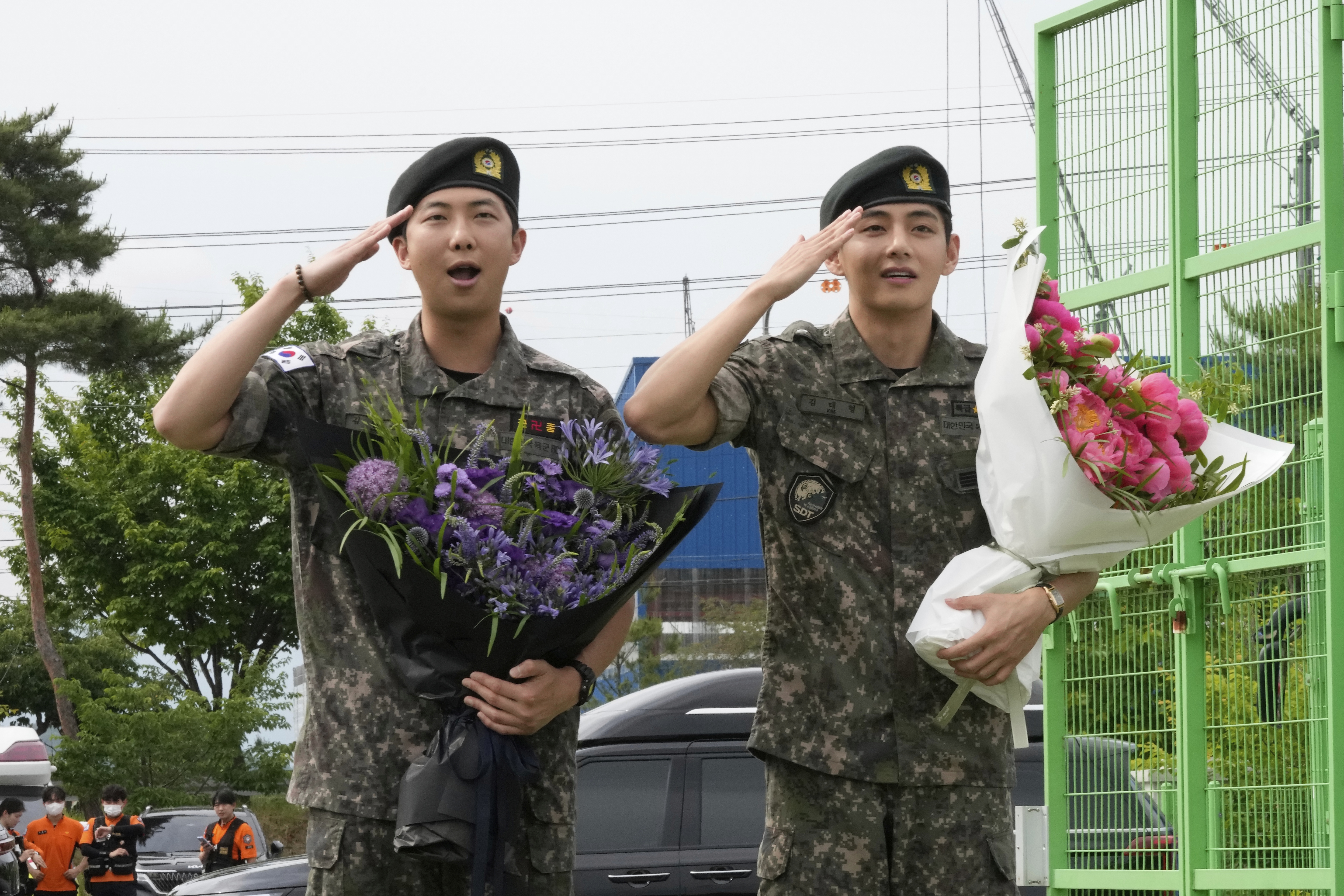 bts rm v back from military