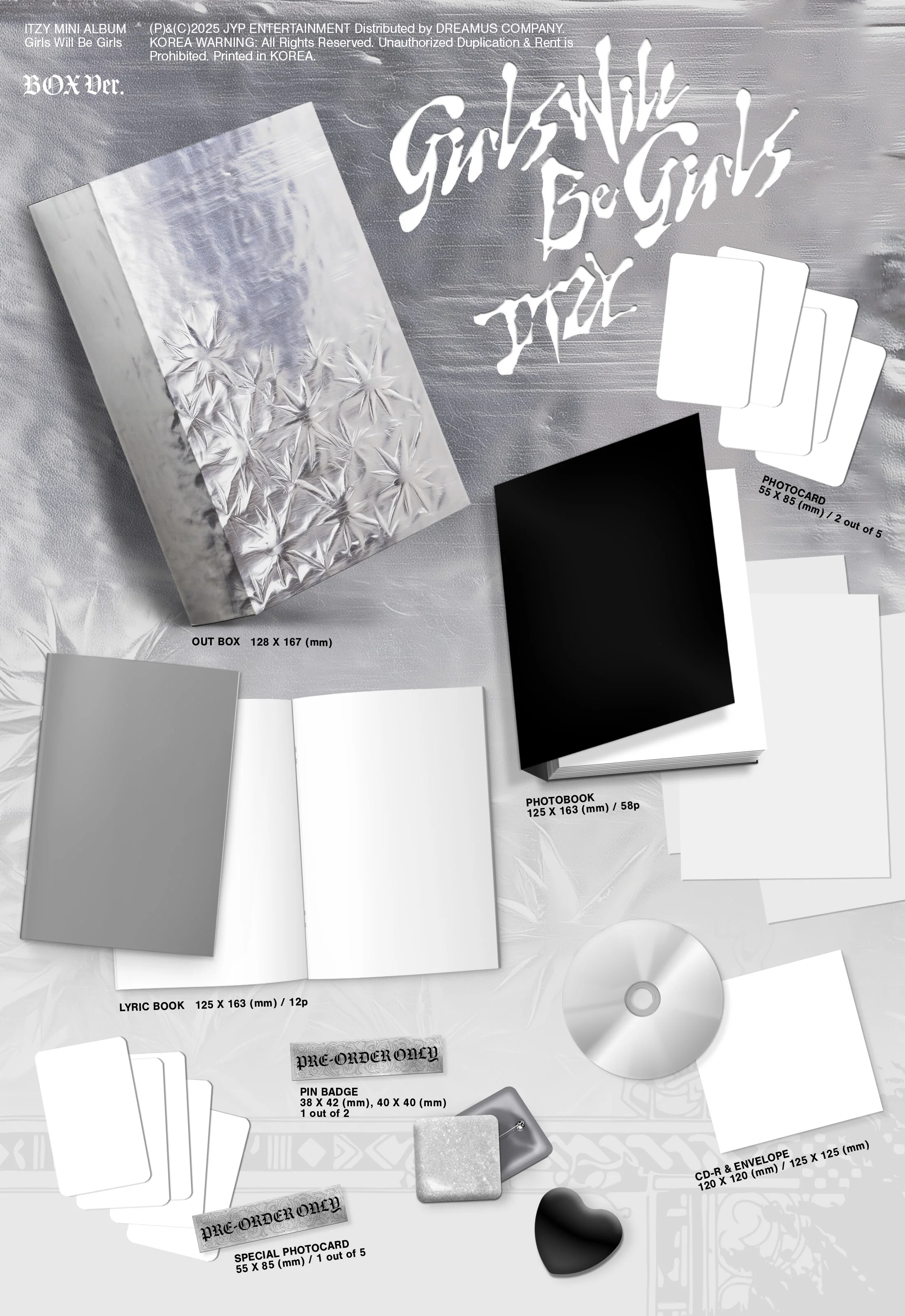 itzy girls will be girls box zawartość