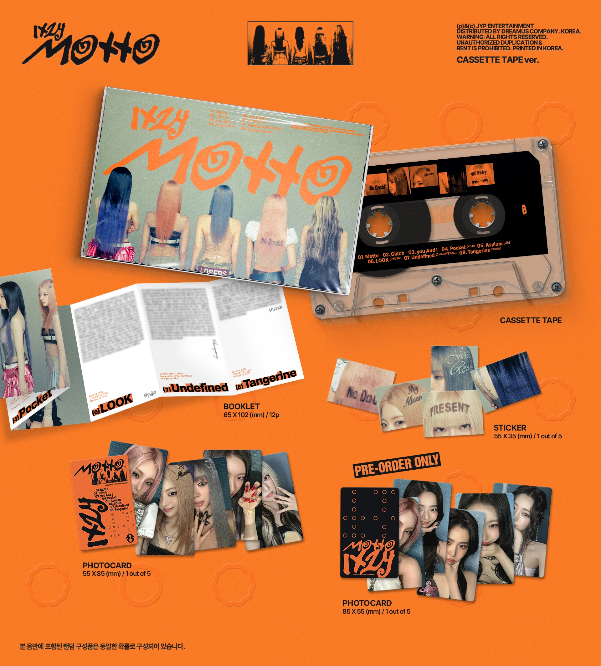 itzy motto cassette tape zawartość