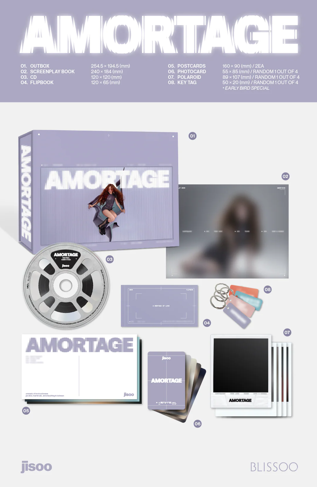 jisoo amortage exclusive zawartość
