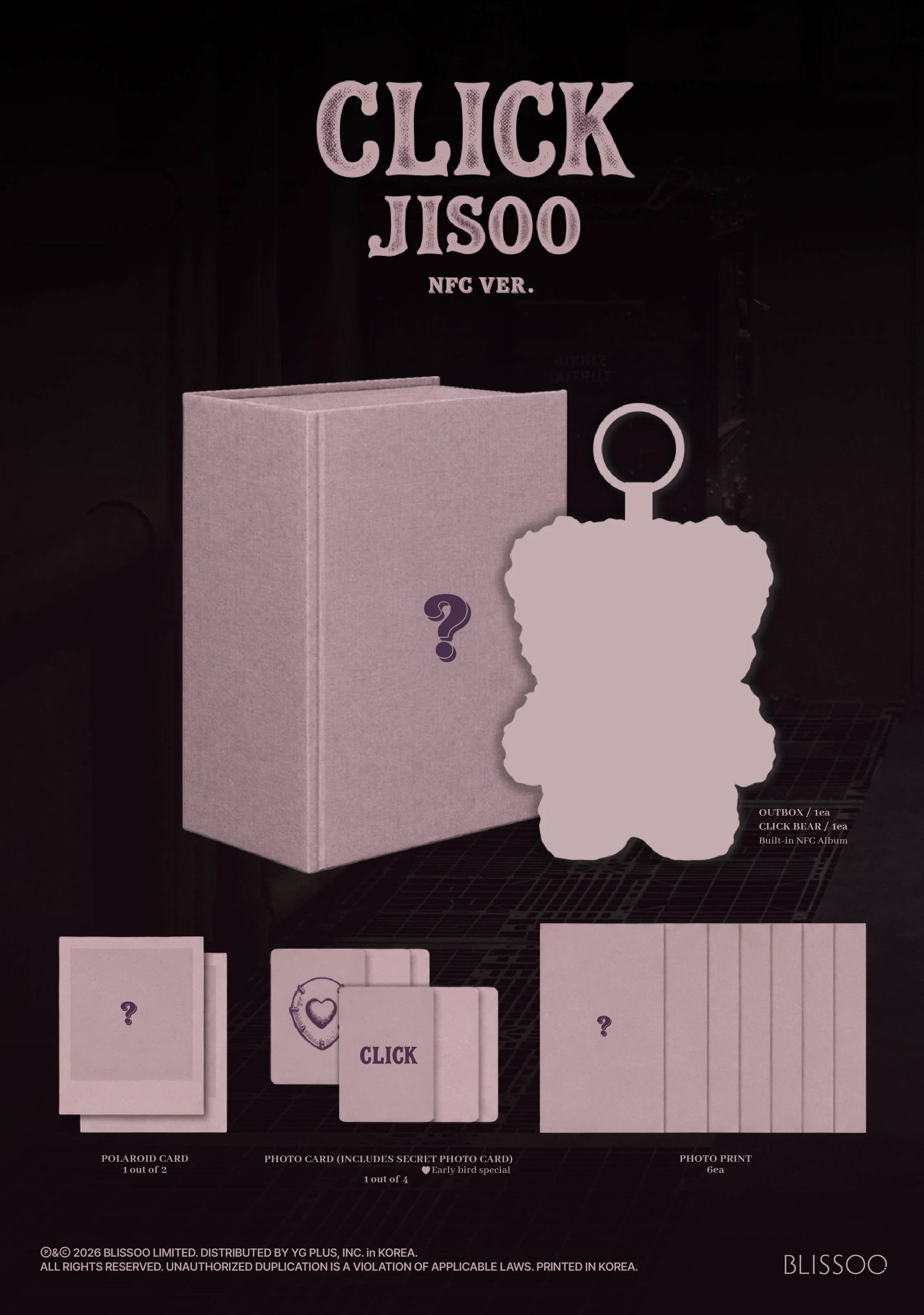 jisoo click baby bear nfc prezawartość