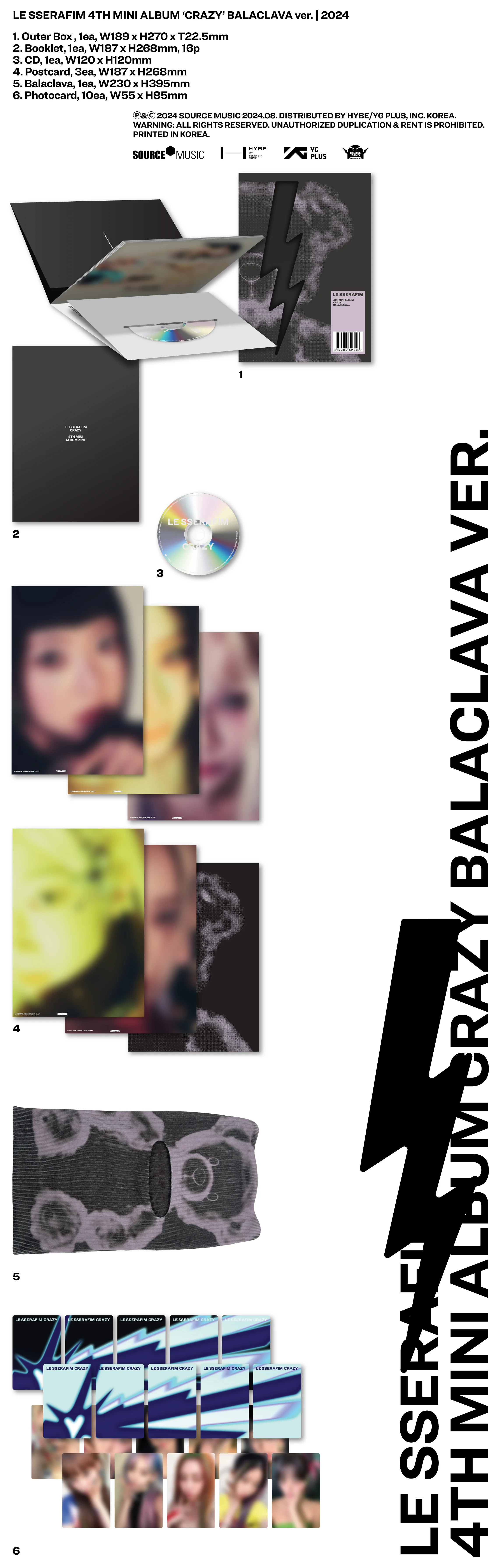 le sserafim crazy balaclava zawartość