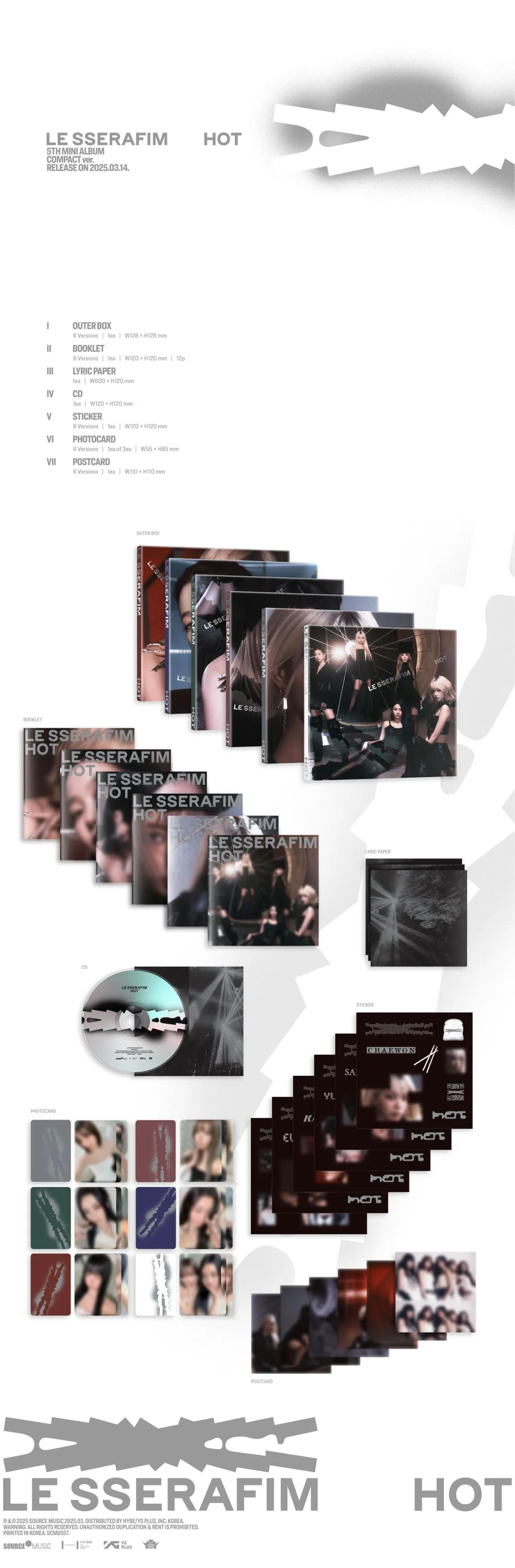 le sserafim hot compact zawartość