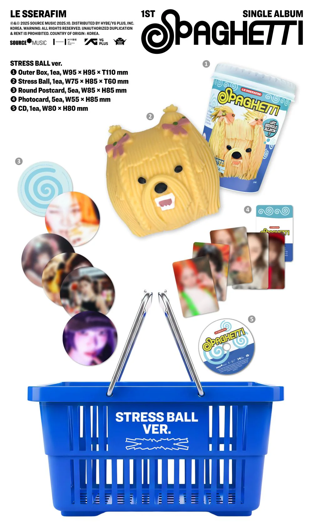 le sserafim spaghetti stressball zawartość