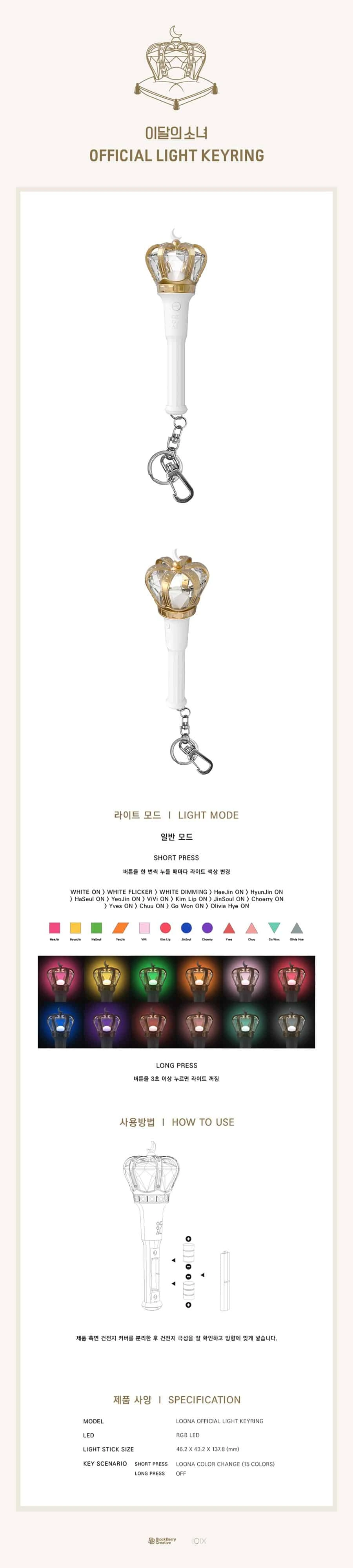 loona light stick keyring zawartość
