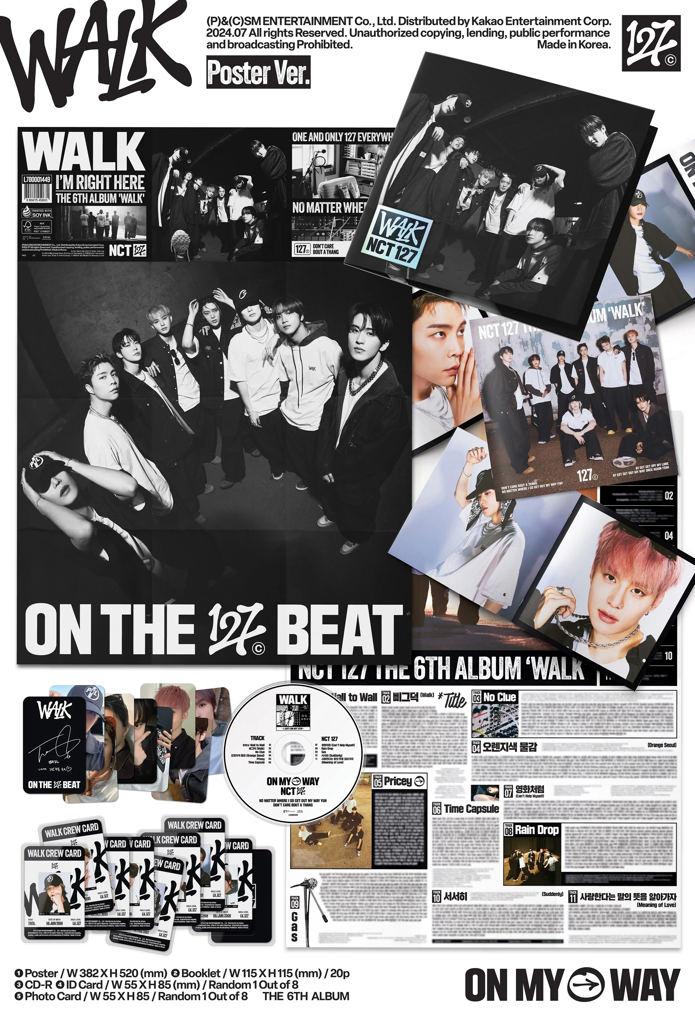nct 127 walk poster zawartość