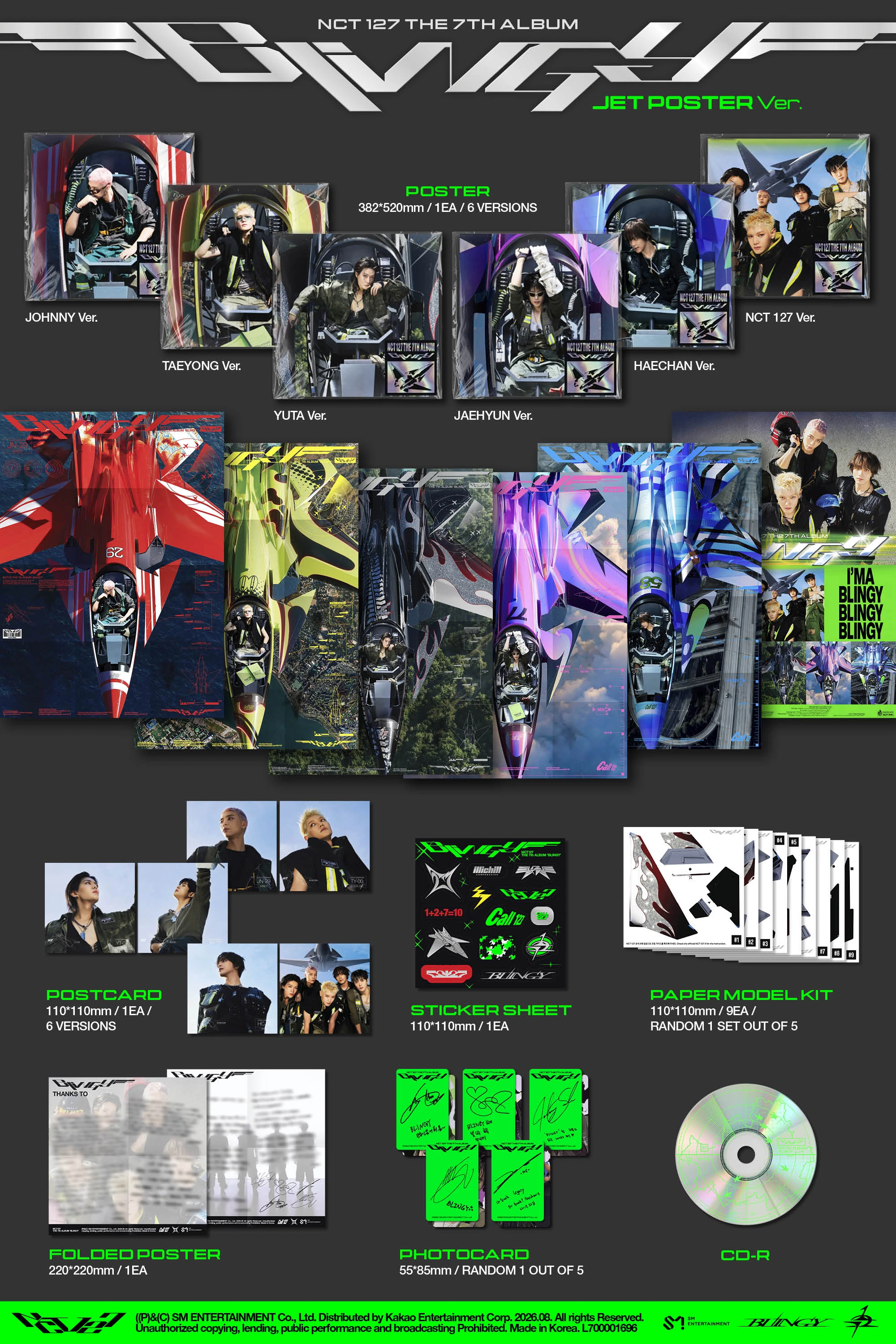 nct127 blingy jet poster zawartość