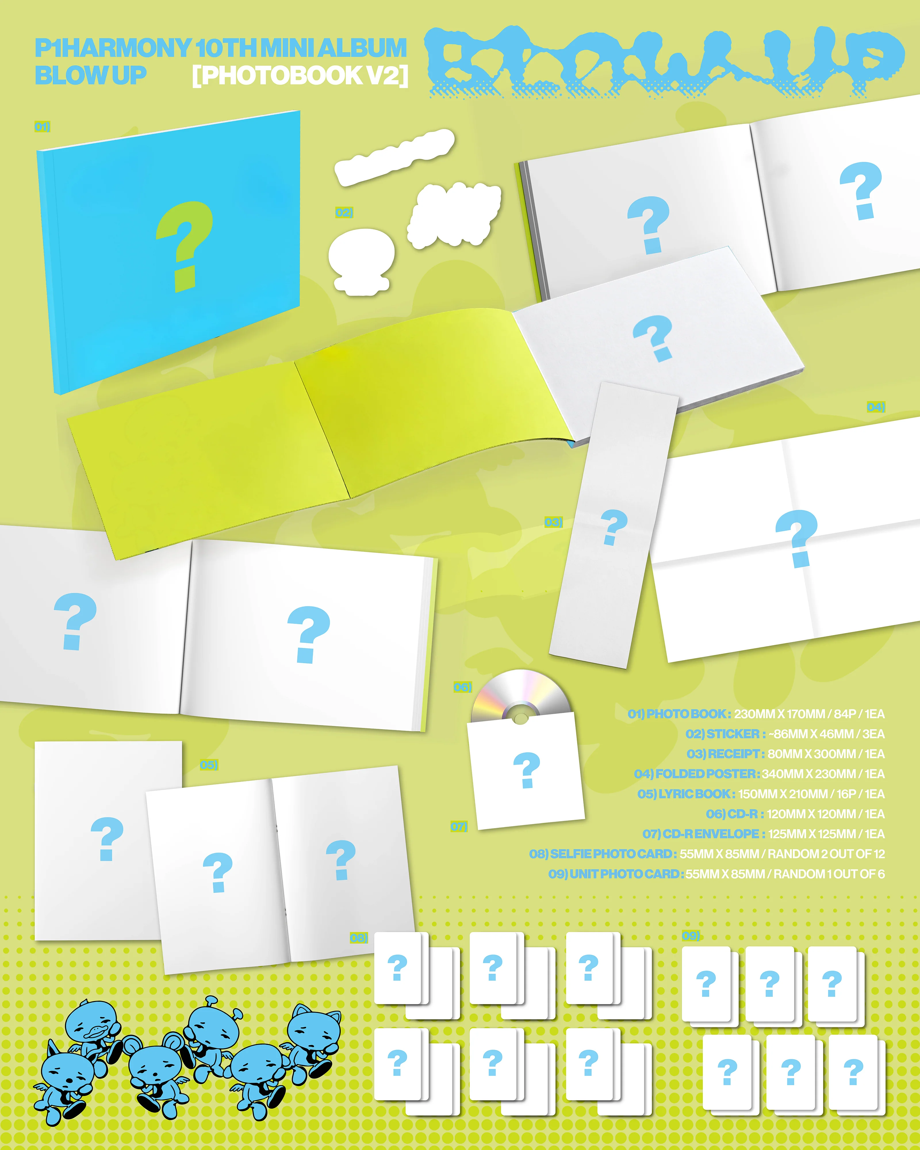 P1Harmony BLOW UP Photobook V3 – zawartość albumu