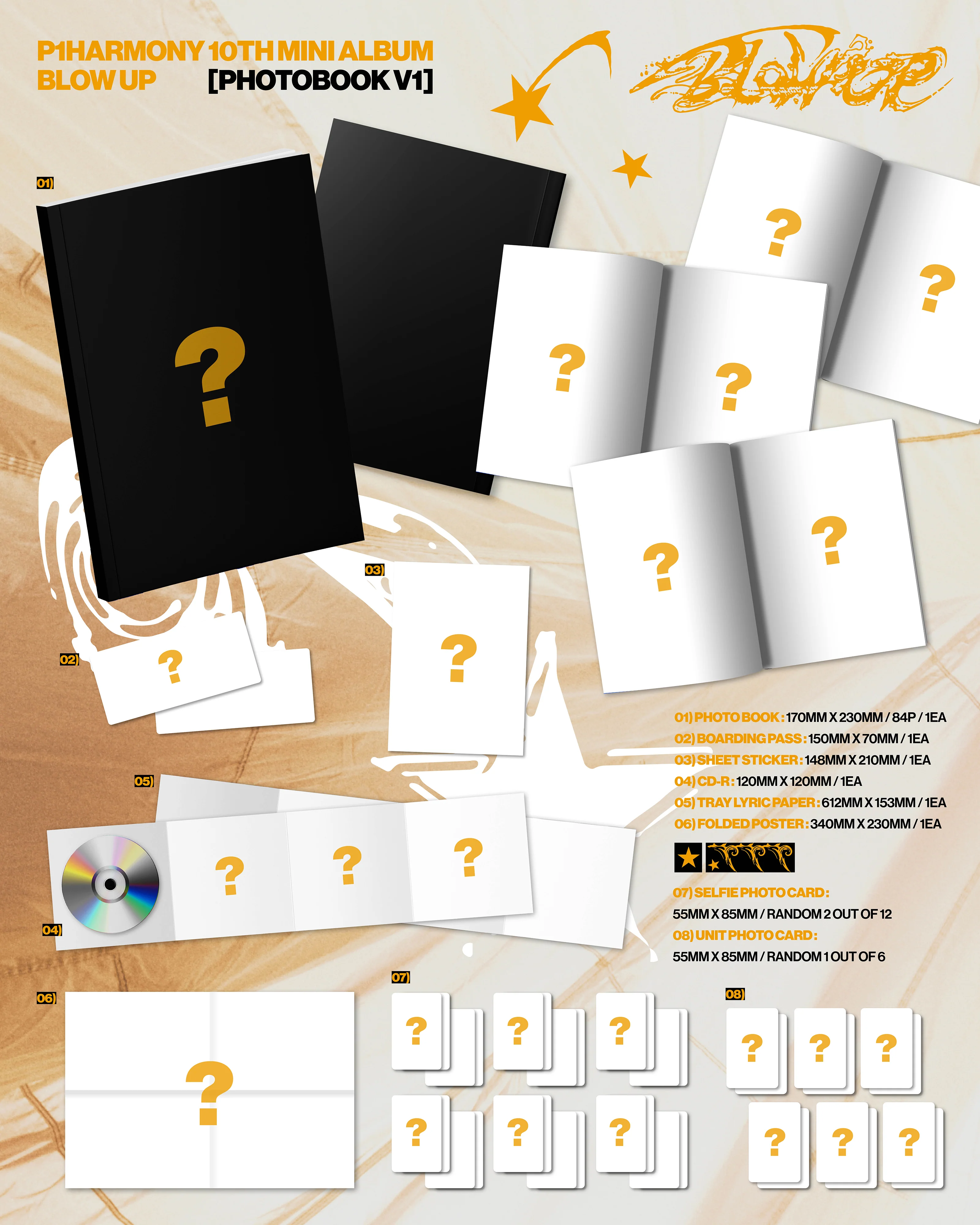 P1Harmony BLOW UP Photobook V1 – zawartość albumu