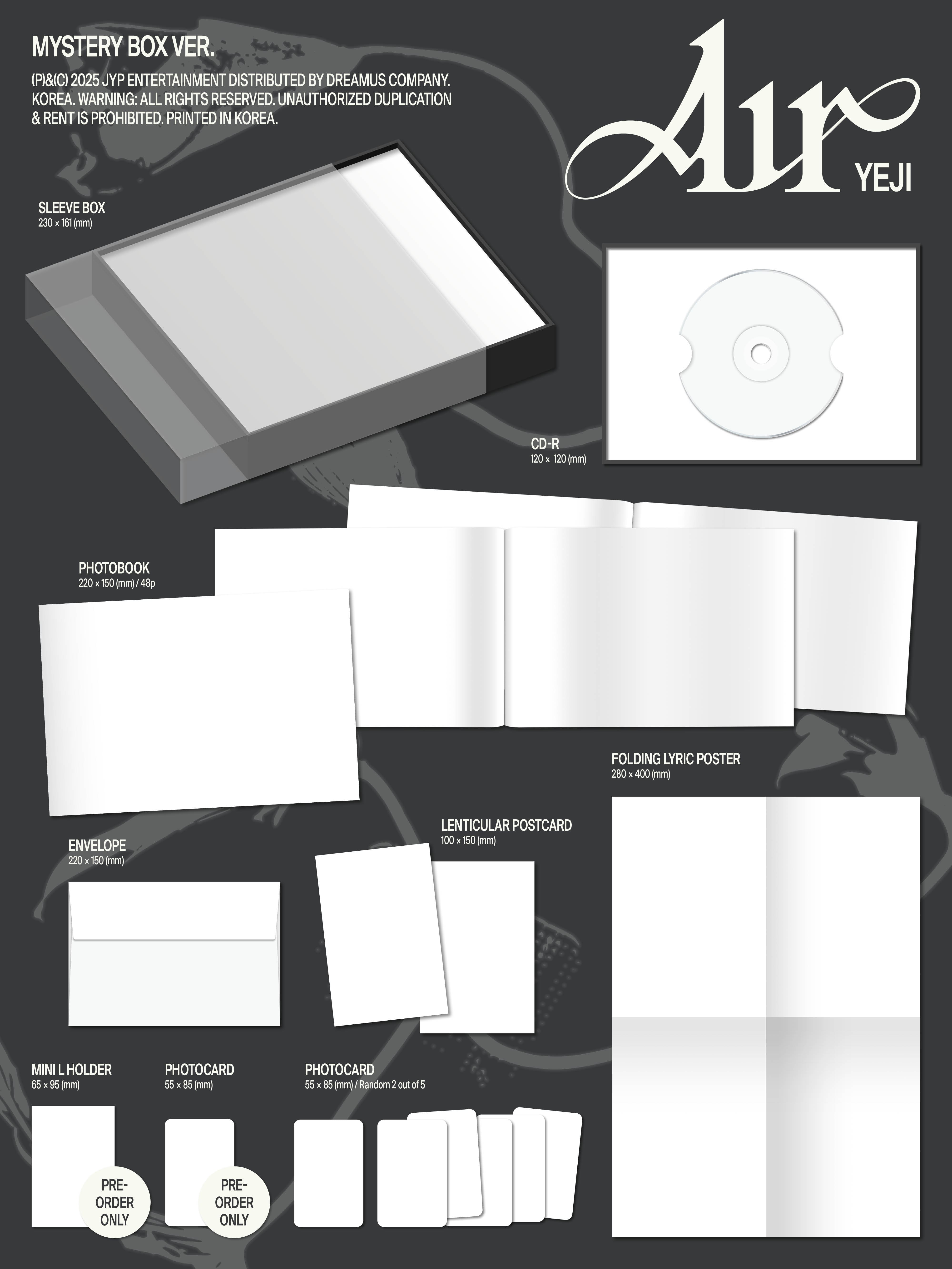 yeji air mystery box zawartość