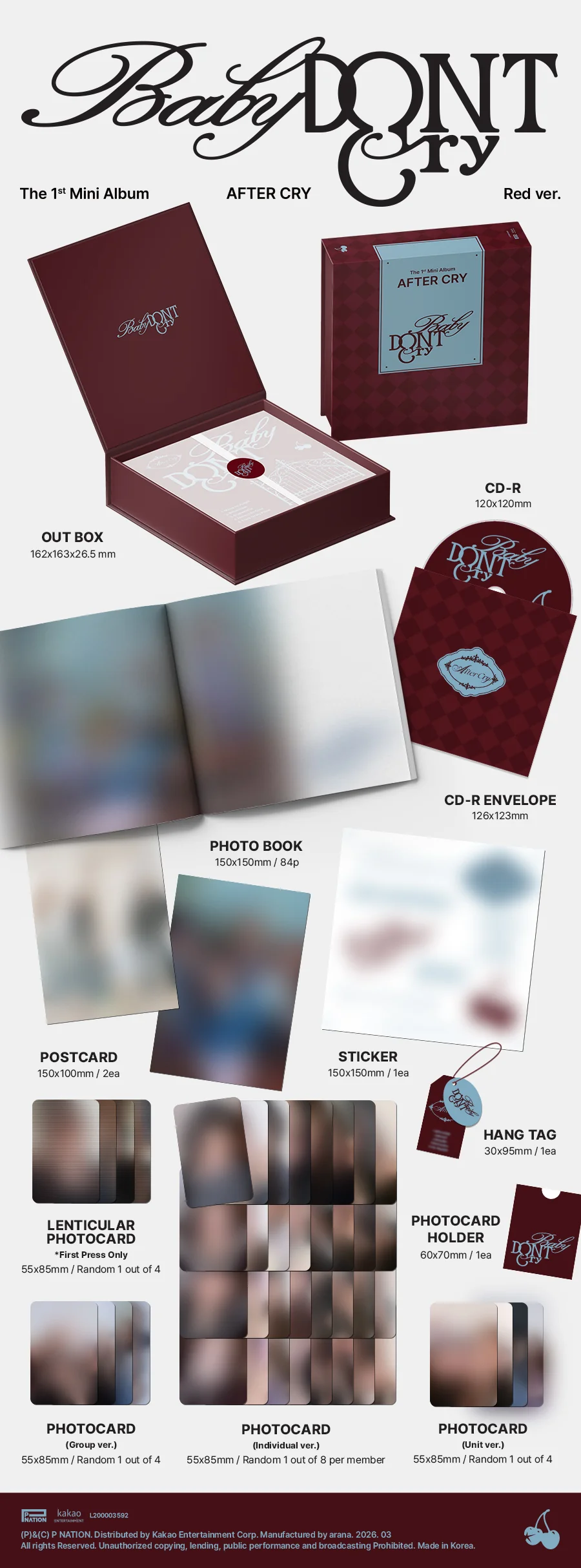 [Baby DONT Cry] 1st Mini Album 'AFTER CRY' :: Kup teraz na kpoply.pl i ...