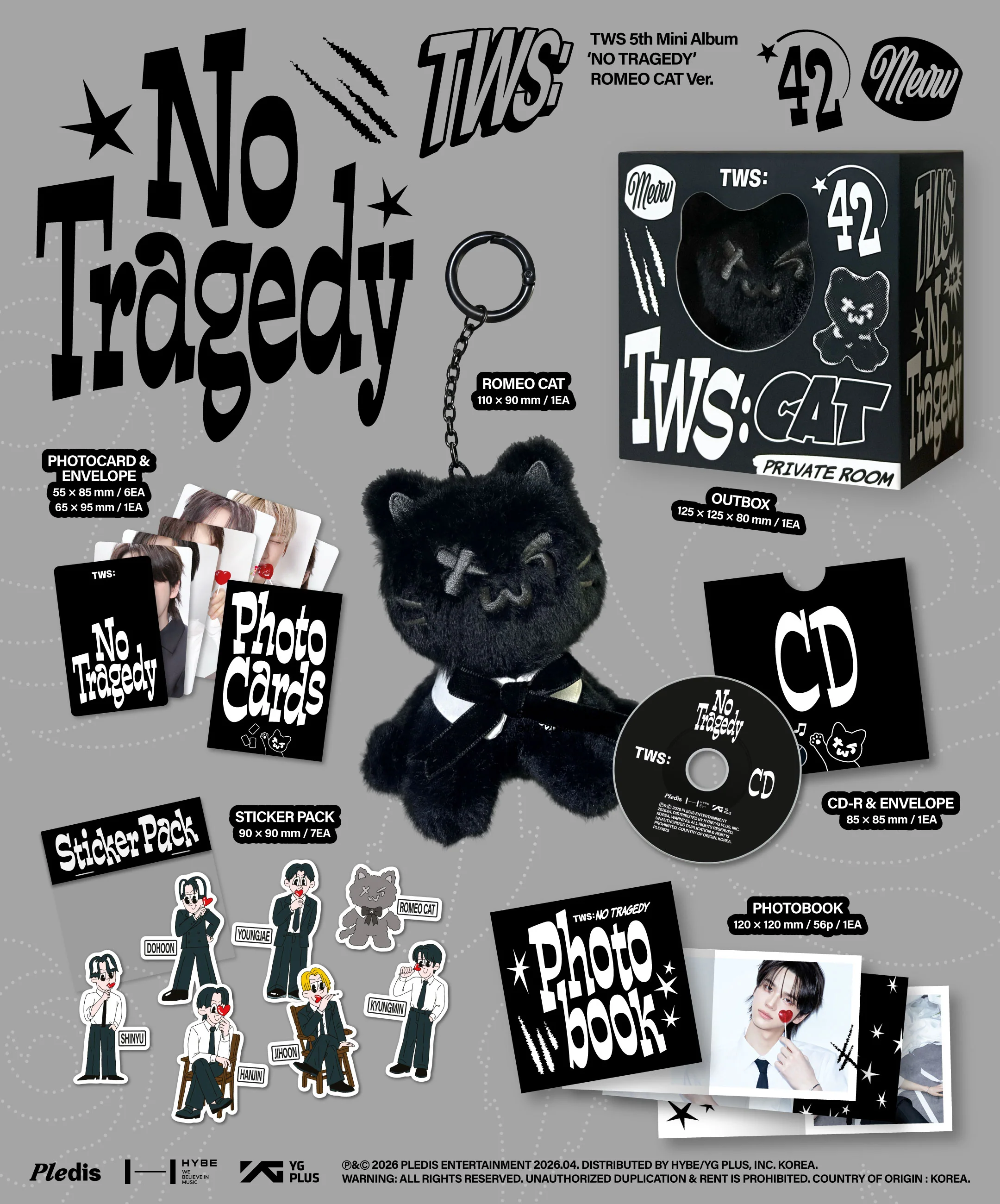 [TWS] 5th Mini Album 'NO TRAGEDY' (ROMEO CAT ver.) :: Kup teraz na ...